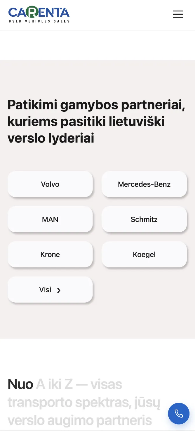 Home page on a phone