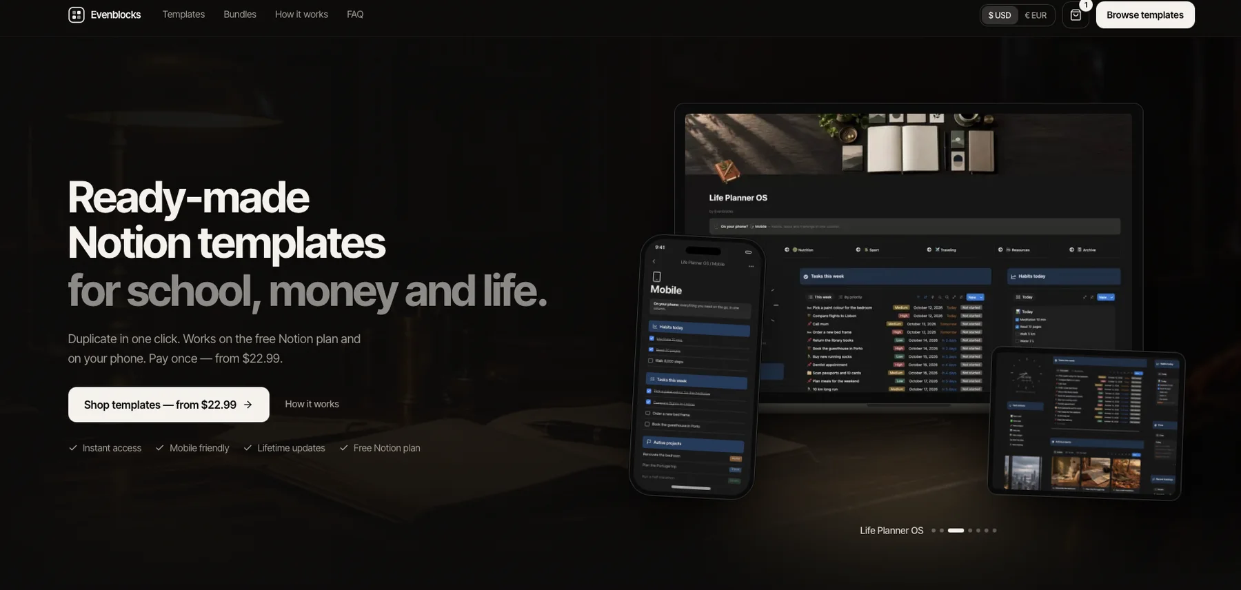Evenblocks home page